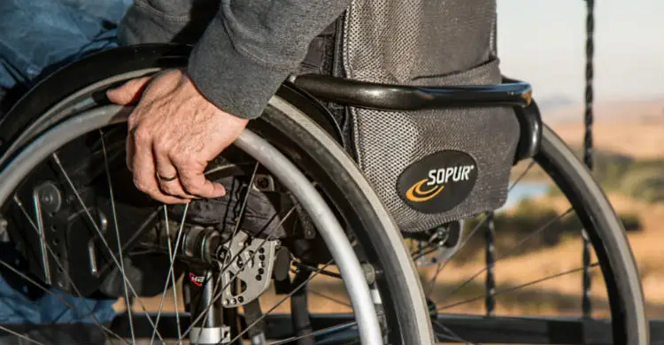 Elderly Man In Wheelchair