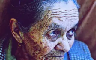 elderly woman in a nursing home