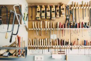 carpentry tools used to build ramps for bike messengers