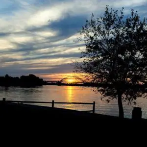 overlooking river near philadelphia pier